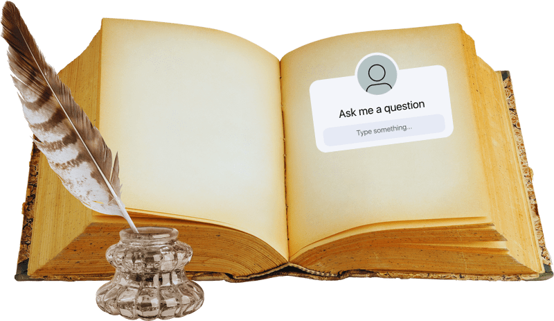 Feather Quill Pen And A Book