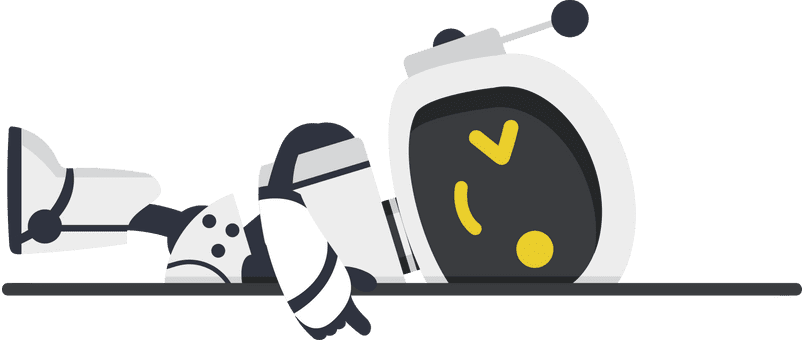 Black And White Colored Robot