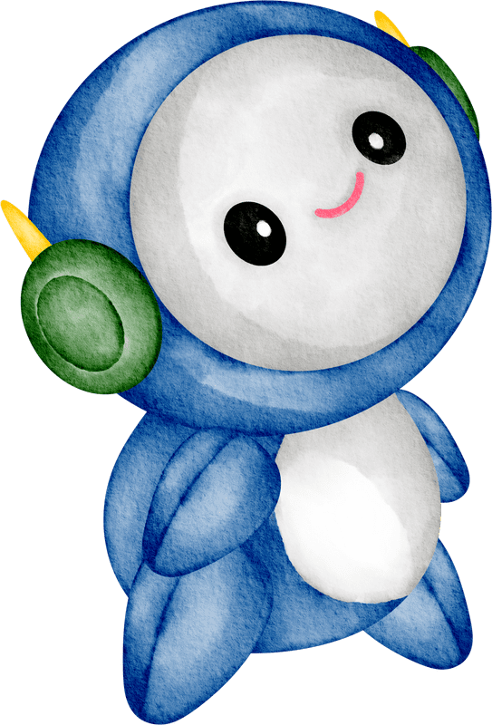 Adorable Blue Robot