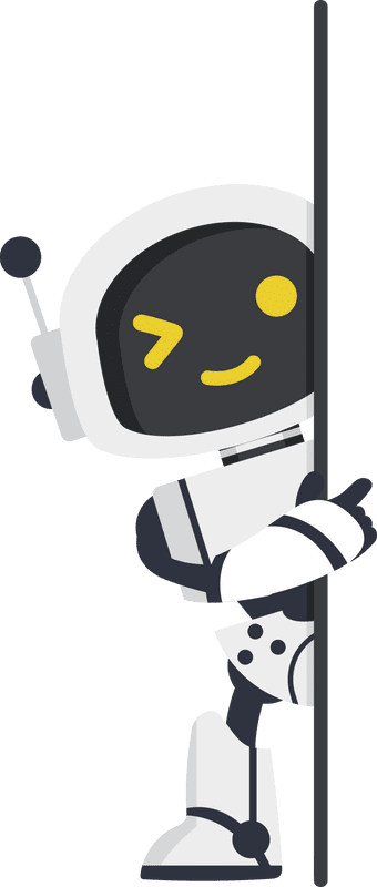 Black And White Colored Robot