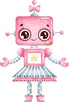 Pink Colored Robot