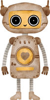 Pale Brown Colored Robot